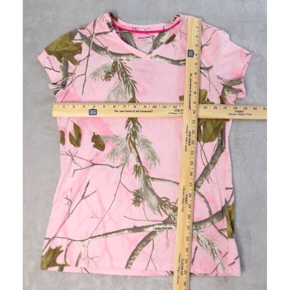 Realtree Pink Camo Top Medium Camouflage Print Hunting Woods (BUNDLE PRICE $6) - Picture 3 of 4